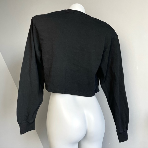 Black Eagle Graphic Long Sleeve CropTop - Picture 3 of 5